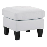 Petit pouf carré en similicuir