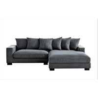 Us Pride Furniture Payan - Canapé sectionnel en L en velours côtelé de 102,4 po de large
