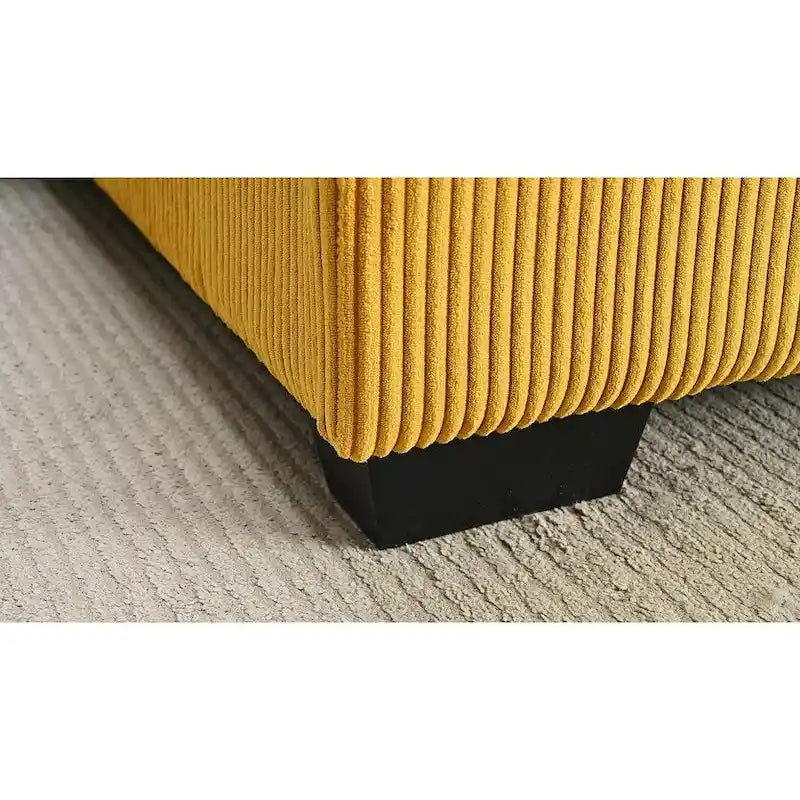 Us Pride Furniture Payan - Canapé sectionnel en L en velours côtelé de 102,4 po de large