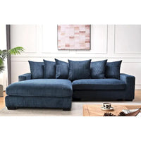 Us Pride Furniture Payan - Canapé sectionnel en L en velours côtelé de 102,4 po de large