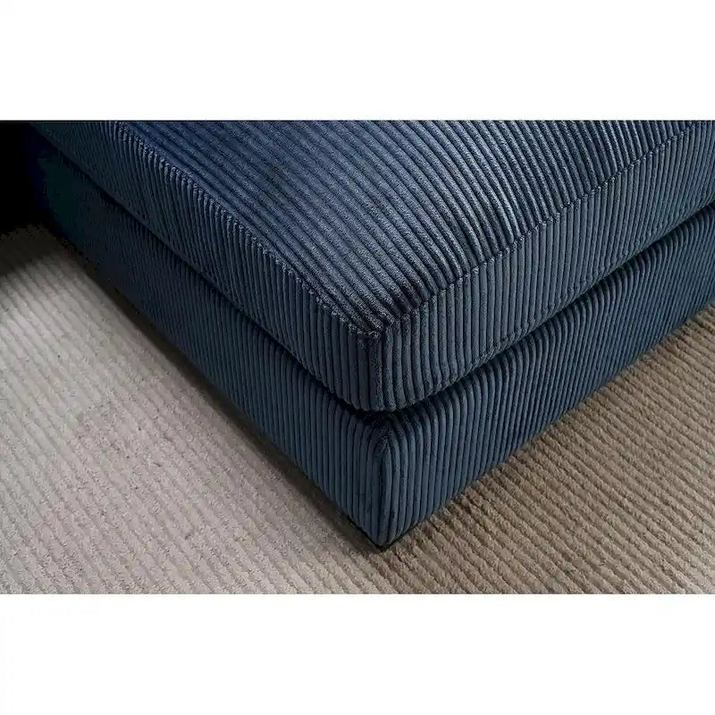 Us Pride Furniture Payan - Canapé sectionnel en L en velours côtelé de 102,4 po de large