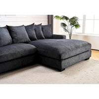 Us Pride Furniture Payan - Canapé sectionnel en L en velours côtelé de 102,4 po de large