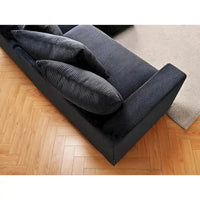 Us Pride Furniture Payan - Canapé sectionnel en L en velours côtelé de 102,4 po de large