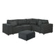 Canapé sectionnel modulable avec ottoman