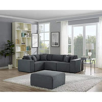 Canapé sectionnel modulable avec ottoman