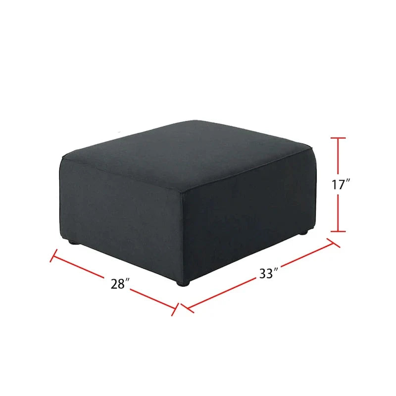 Canapé sectionnel modulable avec ottoman