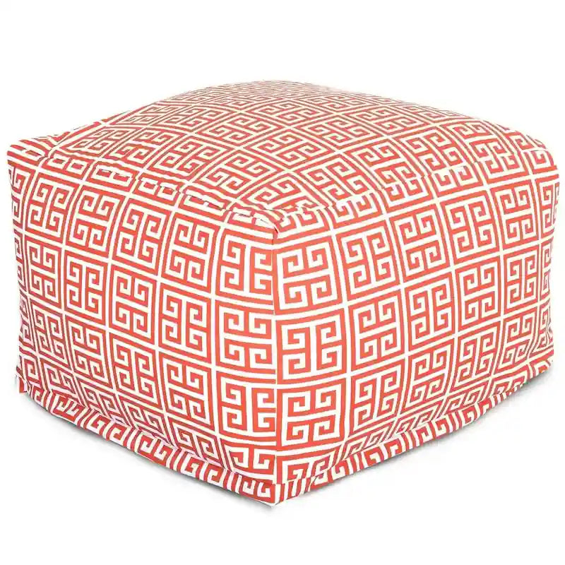 Majestic Home Goods Pouf ottoman Tours intérieur/extérieur 68,6 cm L x 68,6 cm l x 43,2 cm H