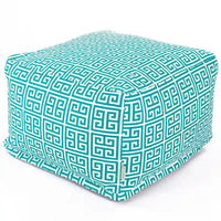 Majestic Home Goods Pouf ottoman Tours intérieur/extérieur 68,6 cm L x 68,6 cm l x 43,2 cm H