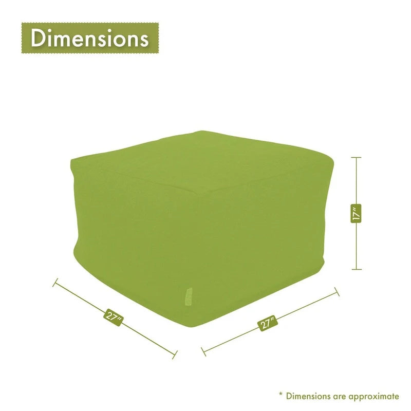 Majestic Home Goods Pouf ottoman Tours intérieur/extérieur 68,6 cm L x 68,6 cm l x 43,2 cm H