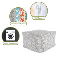 Majestic Home Goods Pouf ottoman Tours intérieur/extérieur 68,6 cm L x 68,6 cm l x 43,2 cm H