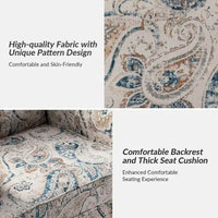 Fauteuil Yahweh Farmhouse avec têtes de clous et accoudoirs roulés par HULALA HOME (Lot de 2)