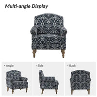 Fauteuil Yahweh Farmhouse avec têtes de clous et accoudoirs roulés par HULALA HOME (Lot de 2)