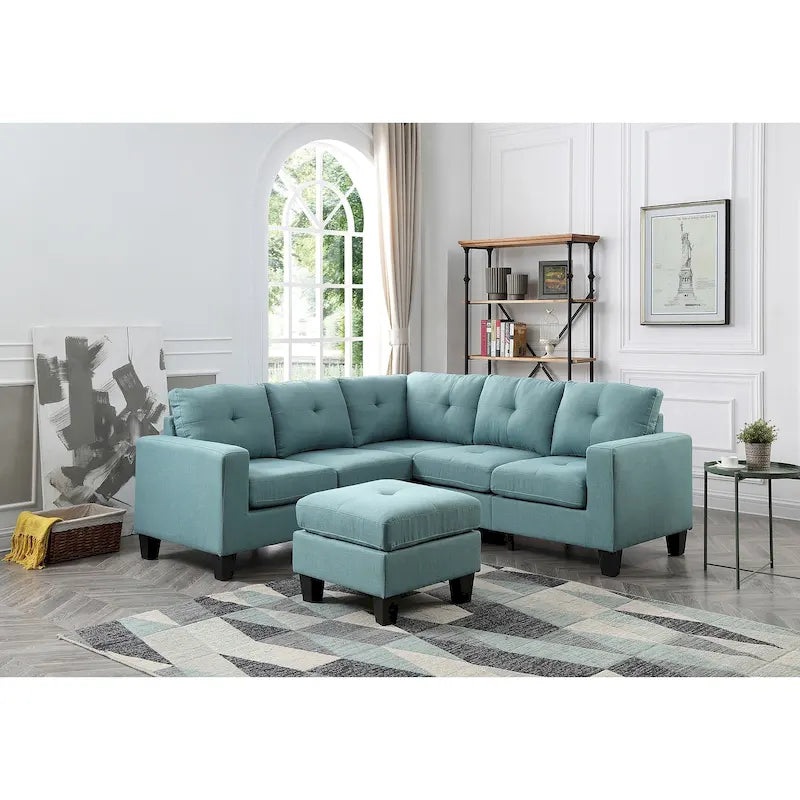 Canapé sectionnel en L 2 pièces Newbury 82 po de large en sergé de polyester - 32 L x 82 l x 35 H