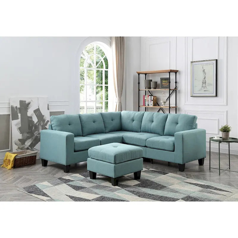 Canapé sectionnel en L 2 pièces Newbury 82 po de large en sergé de polyester - 32 L x 82 l x 35 H