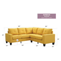 Canapé sectionnel en L 2 pièces Newbury 82 po de large en sergé de polyester - 32 L x 82 l x 35 H