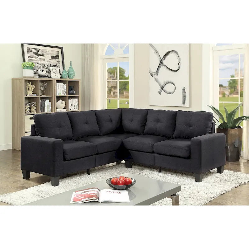 Canapé sectionnel en L 2 pièces Newbury 82 po de large en sergé de polyester - 32 L x 82 l x 35 H