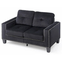 Canapé sectionnel en L 2 pièces Newbury 82 po de large en sergé de polyester - 32 L x 82 l x 35 H