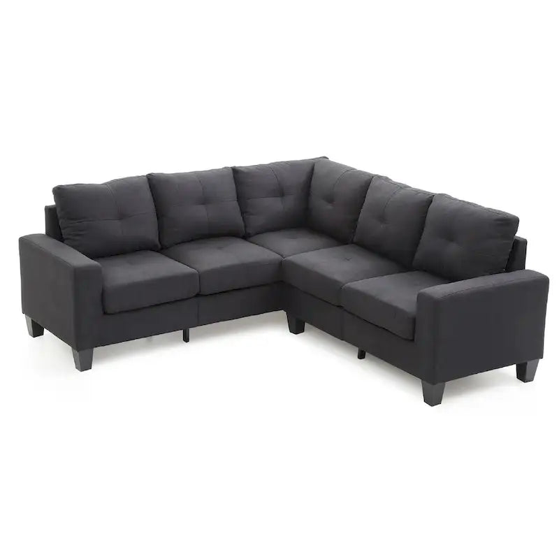 Canapé sectionnel en L 2 pièces Newbury 82 po de large en sergé de polyester - 32 L x 82 l x 35 H