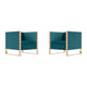 Manhattan Comfort Trillium - Fauteuil d'appoint en Velours avec Cadre Doré (Lot de 2)