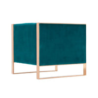 Manhattan Comfort Trillium - Fauteuil d'appoint en Velours avec Cadre Doré (Lot de 2)