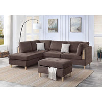 Poundex Furniture Sectionnel 3 pièces en chenille