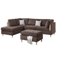 Poundex Furniture Sectionnel 3 pièces en chenille