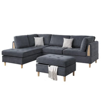 Poundex Furniture Sectionnel 3 pièces en chenille