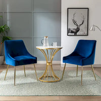 Fauteuil d'appoint contemporain en velours Arcadia (lot de 2)