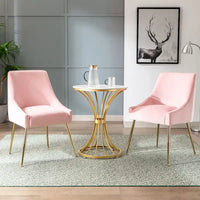 Fauteuil d'appoint contemporain en velours Arcadia (lot de 2)