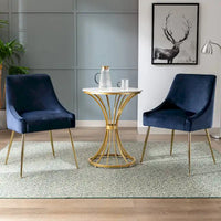 Fauteuil d'appoint contemporain en velours Arcadia (lot de 2)