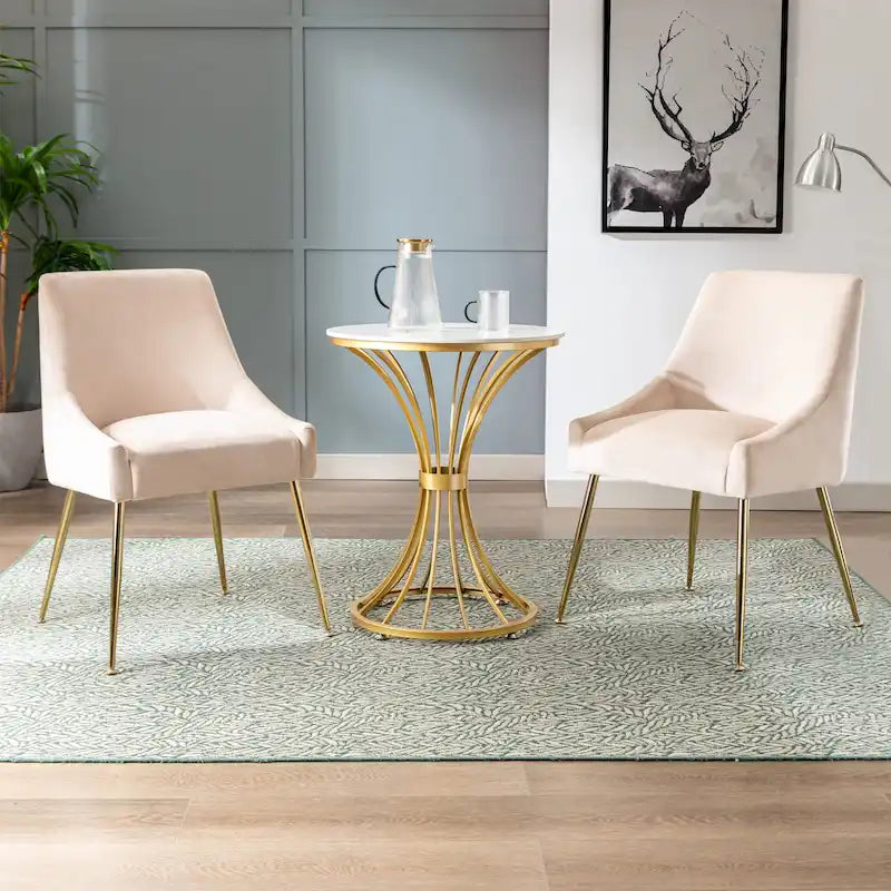 Fauteuil d'appoint contemporain en velours Arcadia (lot de 2)
