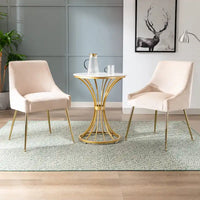 Fauteuil d'appoint contemporain en velours Arcadia (lot de 2)