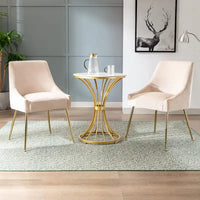 Fauteuil d'appoint contemporain en velours Arcadia (lot de 2)