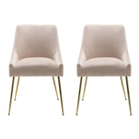 Fauteuil d'appoint contemporain en velours Arcadia (lot de 2)