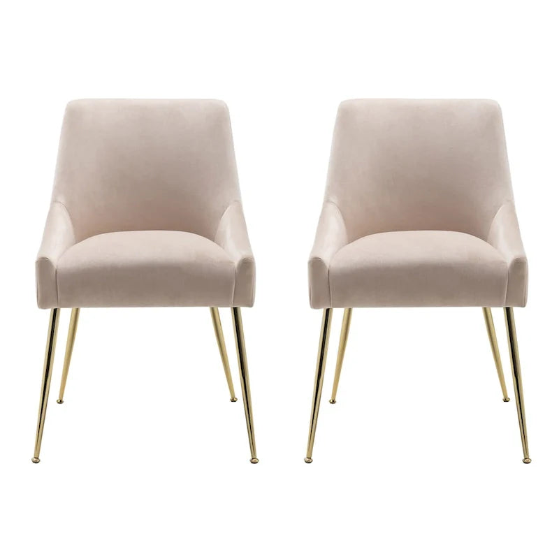 Fauteuil d'appoint contemporain en velours Arcadia (lot de 2)