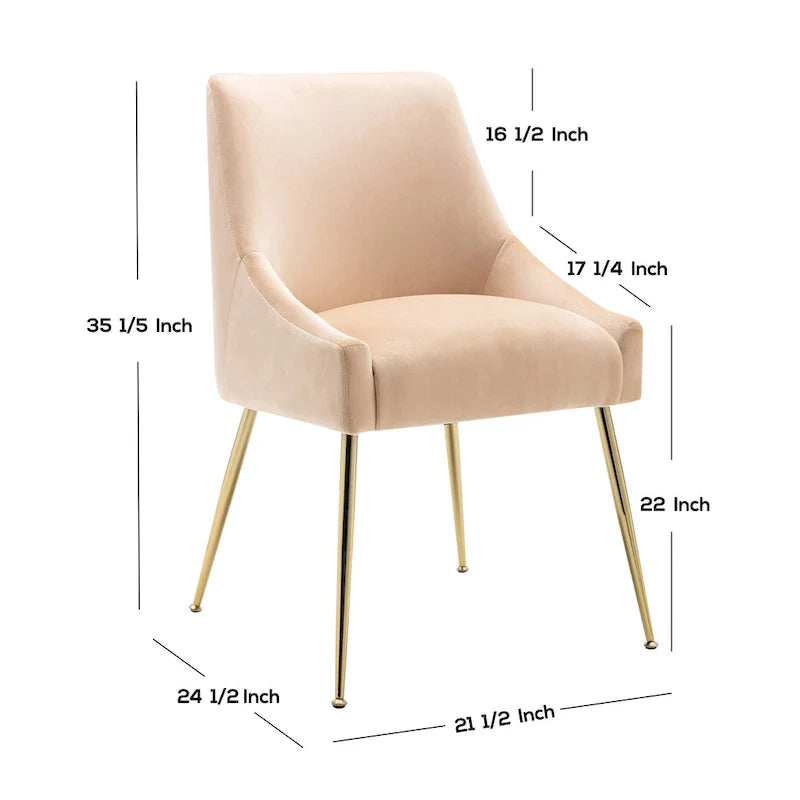 Fauteuil d'appoint contemporain en velours Arcadia (lot de 2)