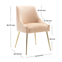 Fauteuil d'appoint contemporain en velours Arcadia (lot de 2)