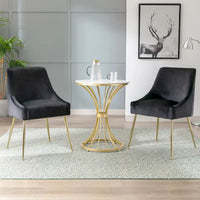 Fauteuil d'appoint contemporain en velours Arcadia (lot de 2)