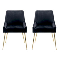 Fauteuil d'appoint contemporain en velours Arcadia (lot de 2)