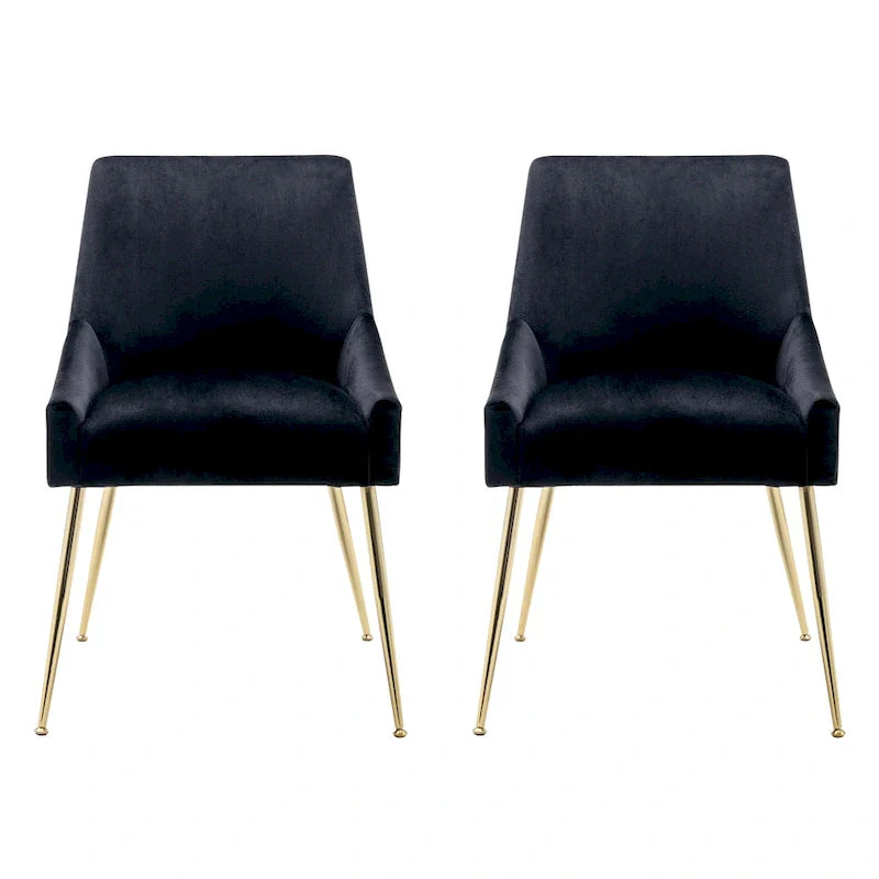 Fauteuil d'appoint contemporain en velours Arcadia (lot de 2)