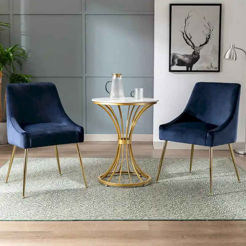Fauteuil d'appoint contemporain en velours Arcadia (lot de 2)