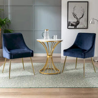 Fauteuil d'appoint contemporain en velours Arcadia (lot de 2)