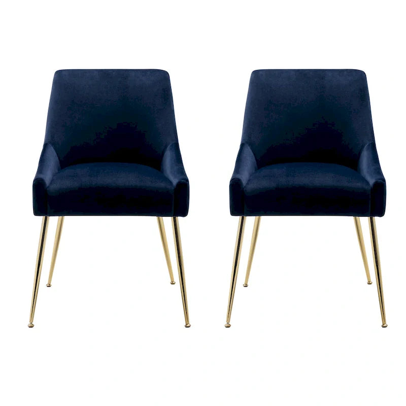 Fauteuil d'appoint contemporain en velours Arcadia (lot de 2)