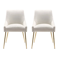 Fauteuil d'appoint contemporain en velours Arcadia (lot de 2)