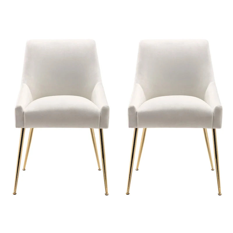 Fauteuil d'appoint contemporain en velours Arcadia (lot de 2)
