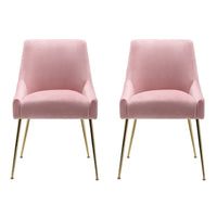 Fauteuil d'appoint contemporain en velours Arcadia (lot de 2)