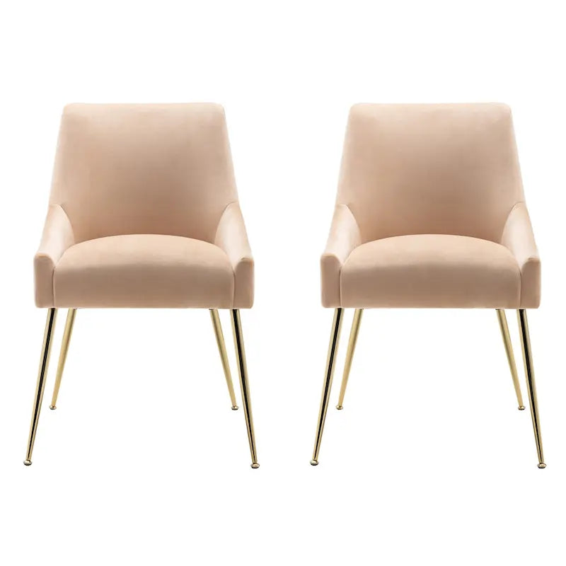 Fauteuil d'appoint contemporain en velours Arcadia (lot de 2)