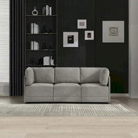 Canapé Sectionnel Modulable Réversible Moderne 3 Pièces en Lin en Libre Combinaison