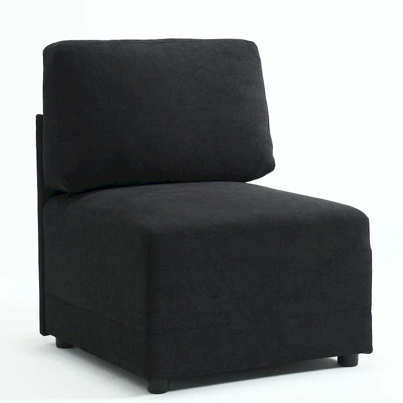 Canapé Sectionnel Modulable Réversible Moderne 3 Pièces en Lin en Libre Combinaison