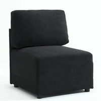Canapé Sectionnel Modulable Réversible Moderne 3 Pièces en Lin en Libre Combinaison